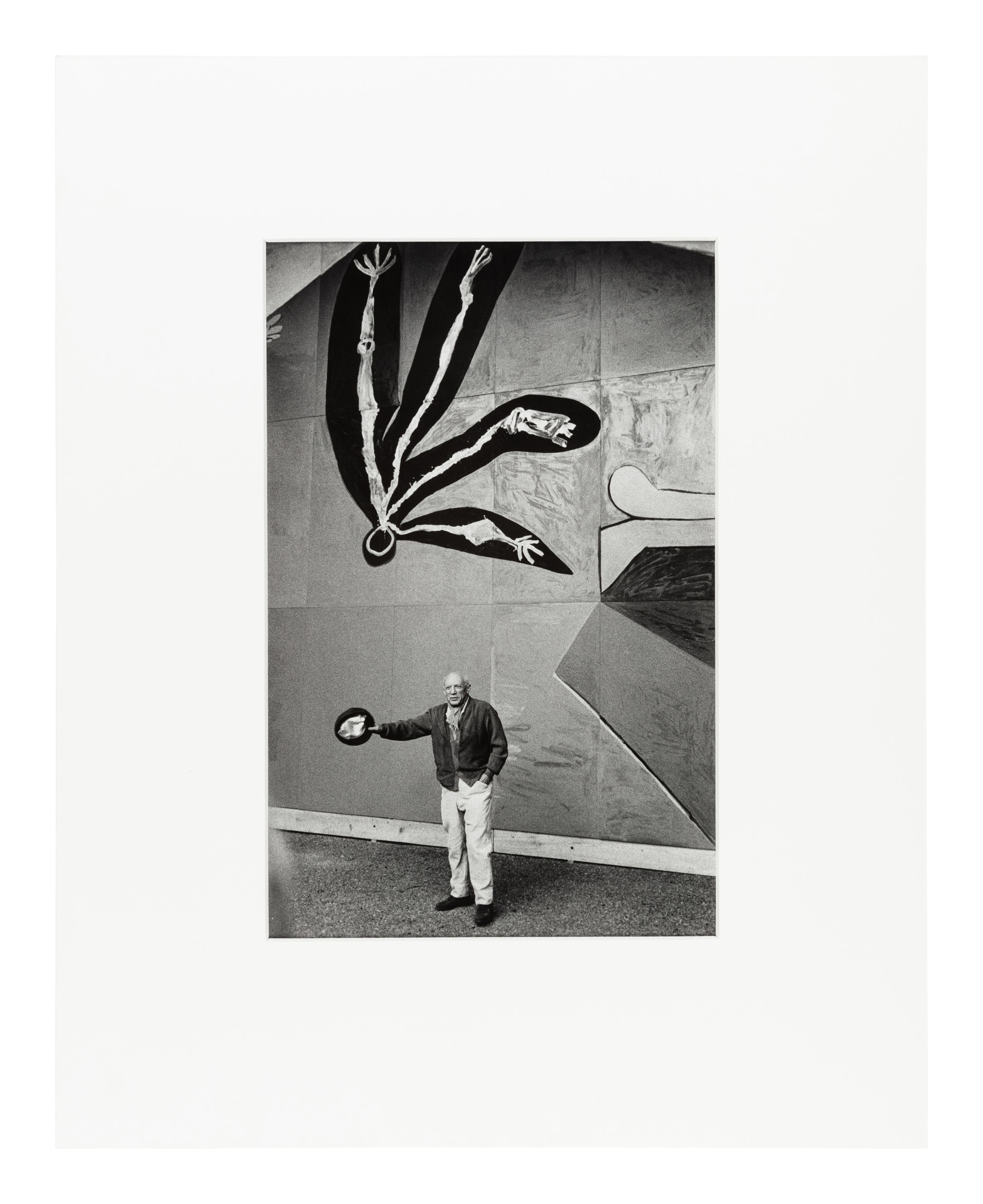 Inge Morath (1923-2002) Picasso unveiling mural for UNESCO, 1958