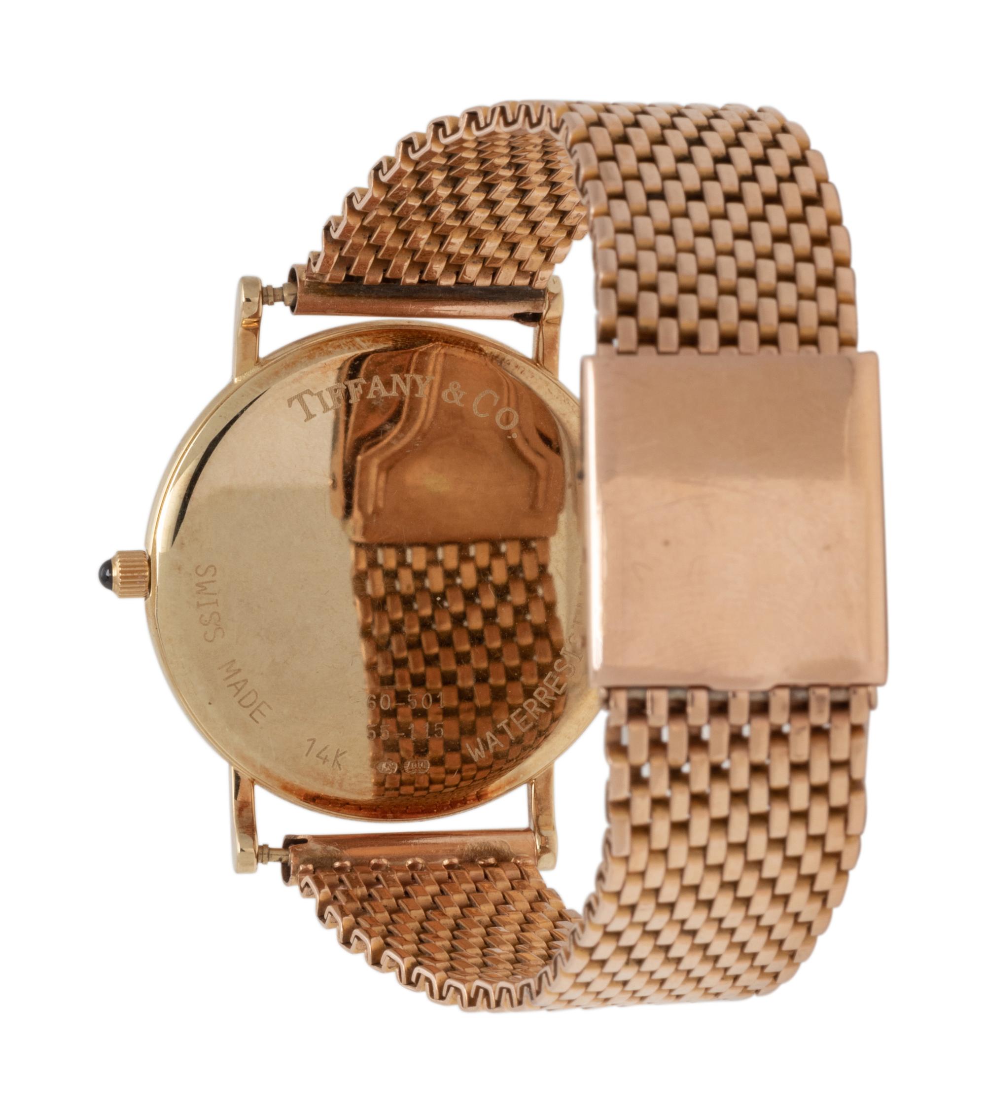 TIFFANY & CO, 14K YELLOW GOLD WATCH