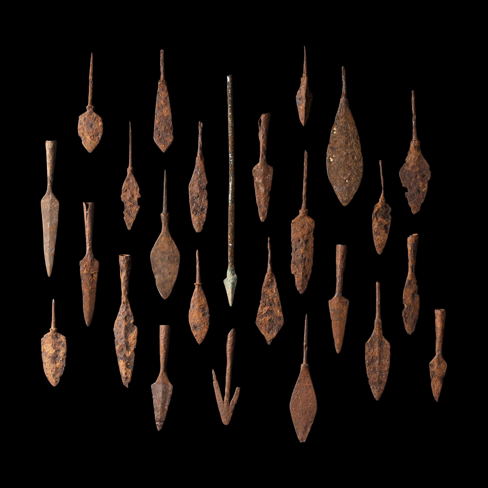 25 Roman Iron Arrowheads