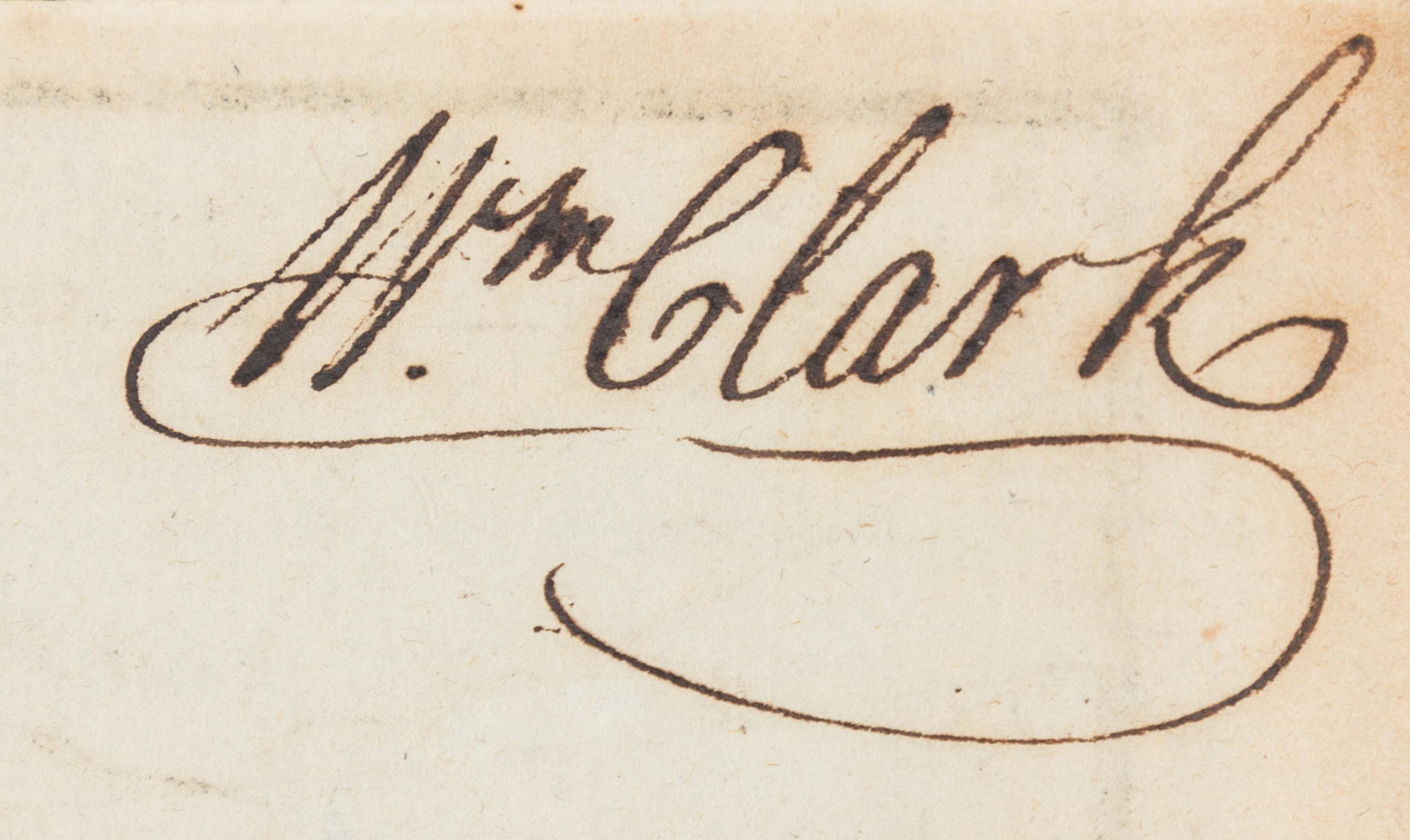[CLARK, William (1770-1838), his copy]. SCOTT, Joseph. The United States Gazetteer. Philadelphia, 1795. SIGNED BY CLARK.