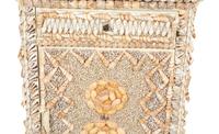 A Shell Encrusted Metal Side Cabinet