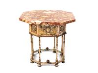 A Painted and Parcel Gilt Metal Base Table — LATE 19TH/EARLY 20TH CENTURY