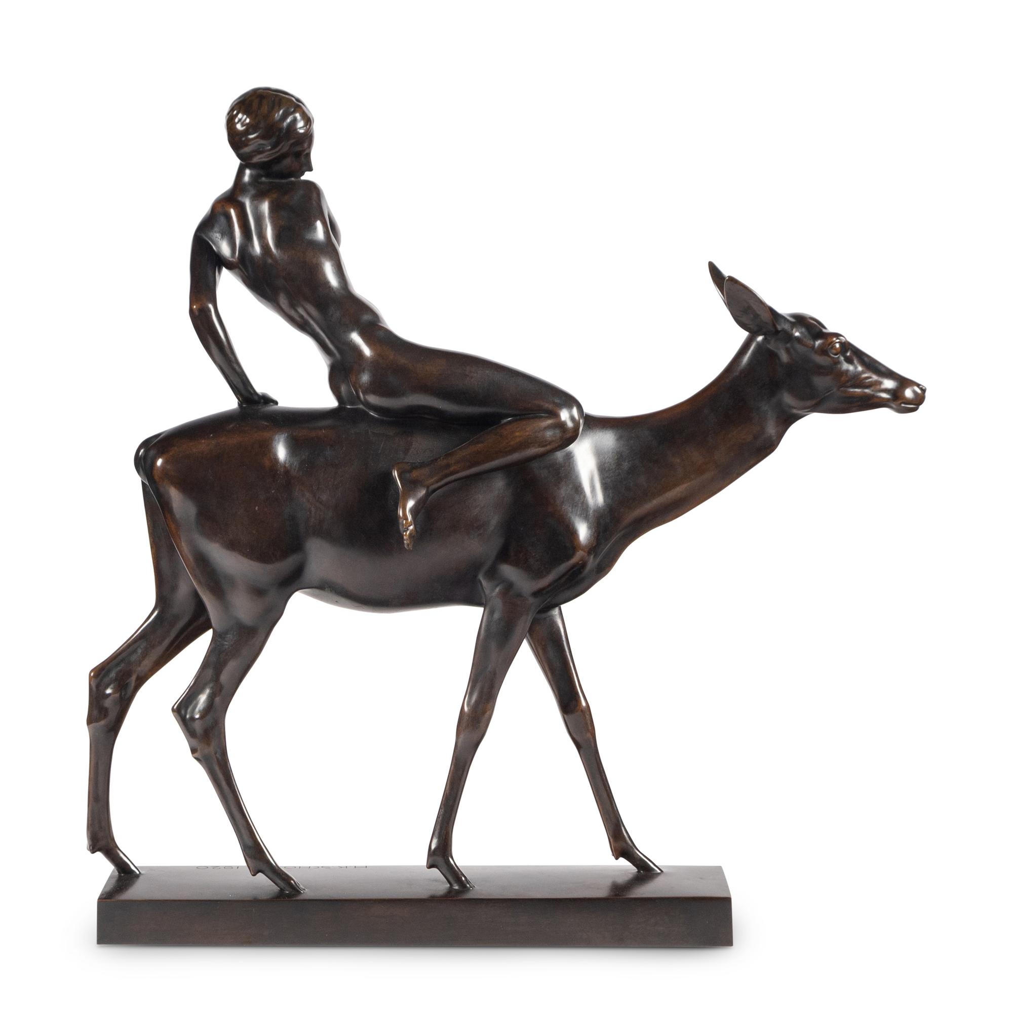 Figure with Deer