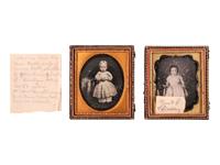 [EARLY PHOTOGRAPHY]. 37 sixth plate daguerreotypes and ambrotypes of young girls.
