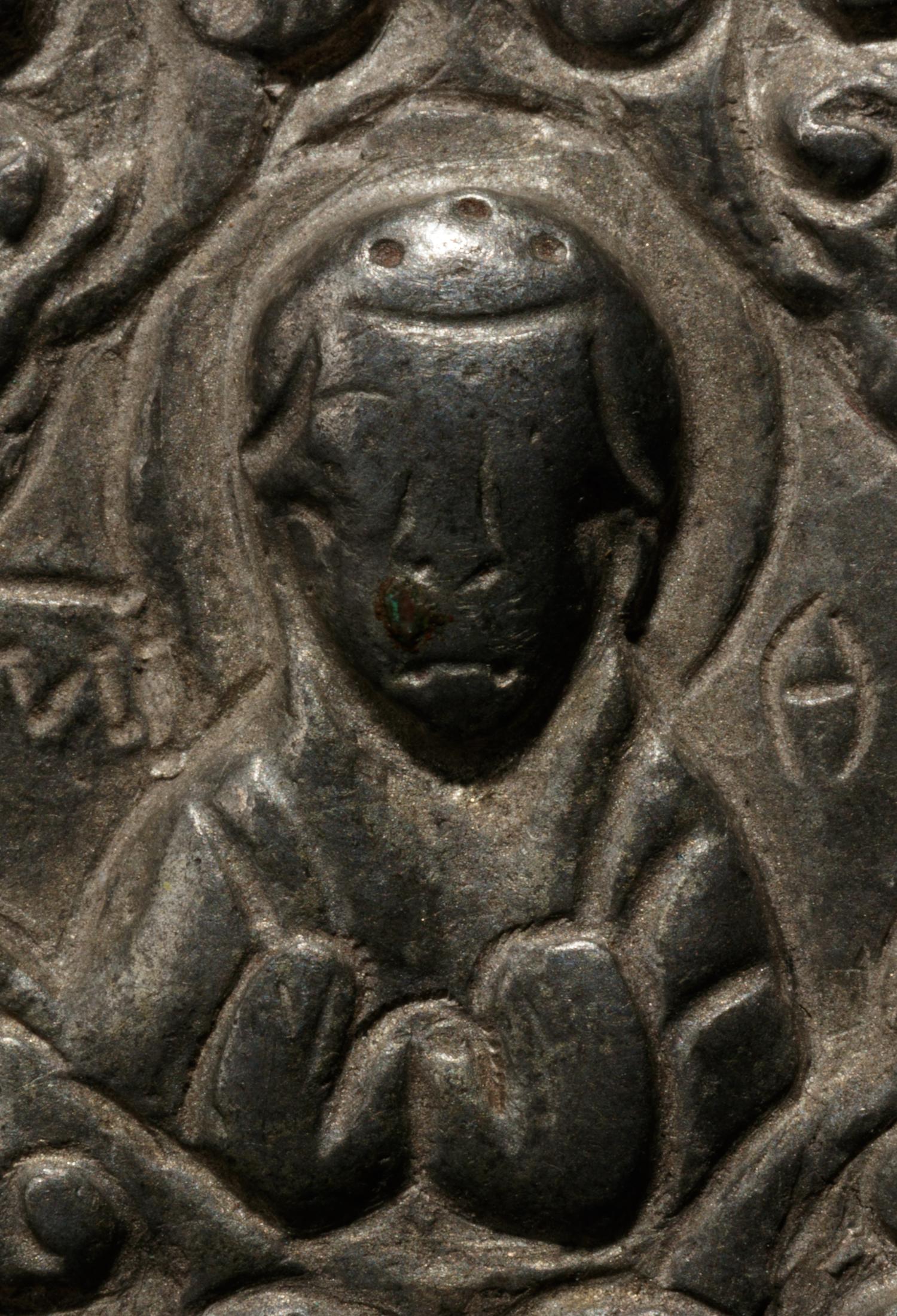 A Byzantine Silver Pendant Depicting Christ and The Virgin Mary