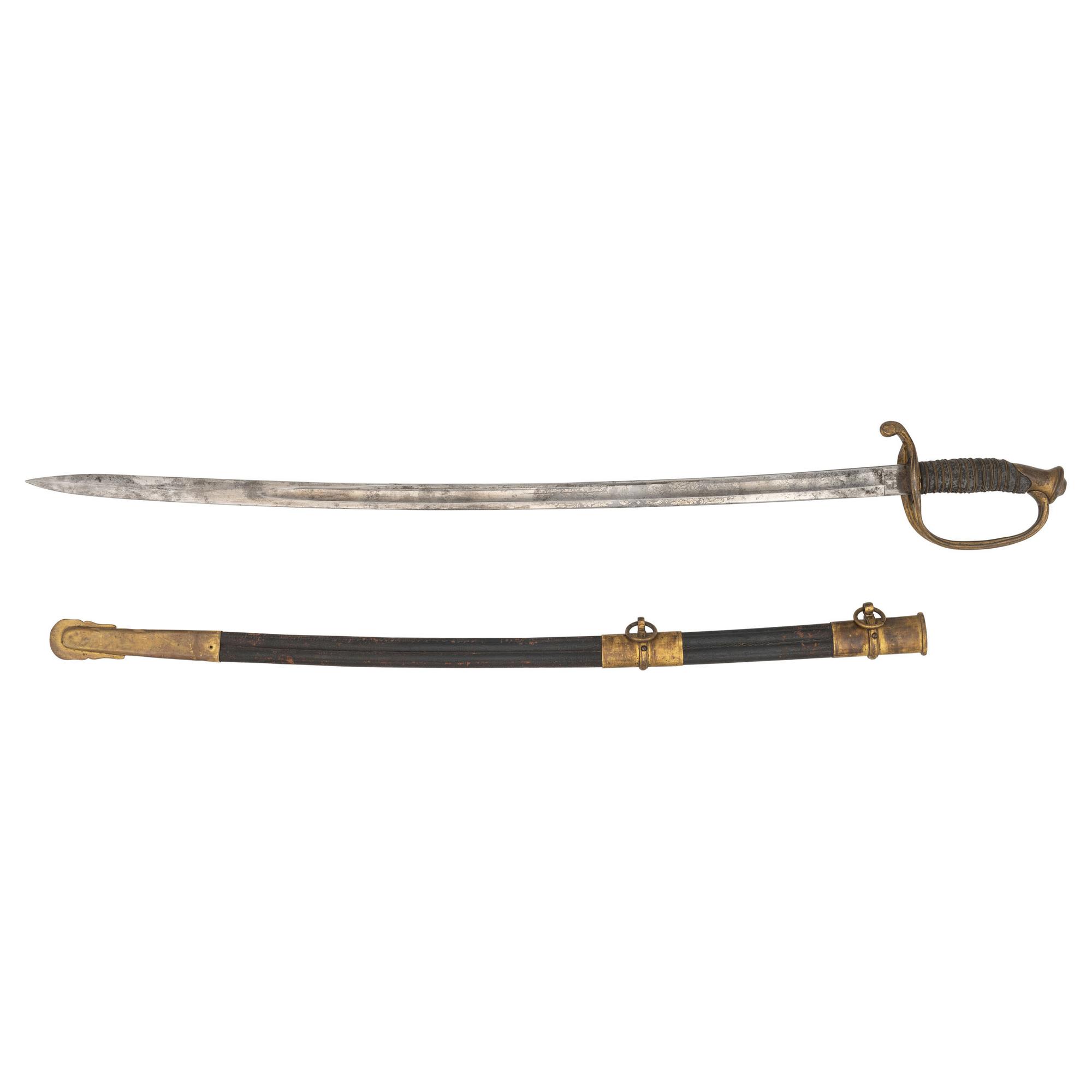 Imported Foot Officer's Sword Presented to Maj. (Col.) James A. Lane - 102nd New York Infantry - WIA at Gettysburg.