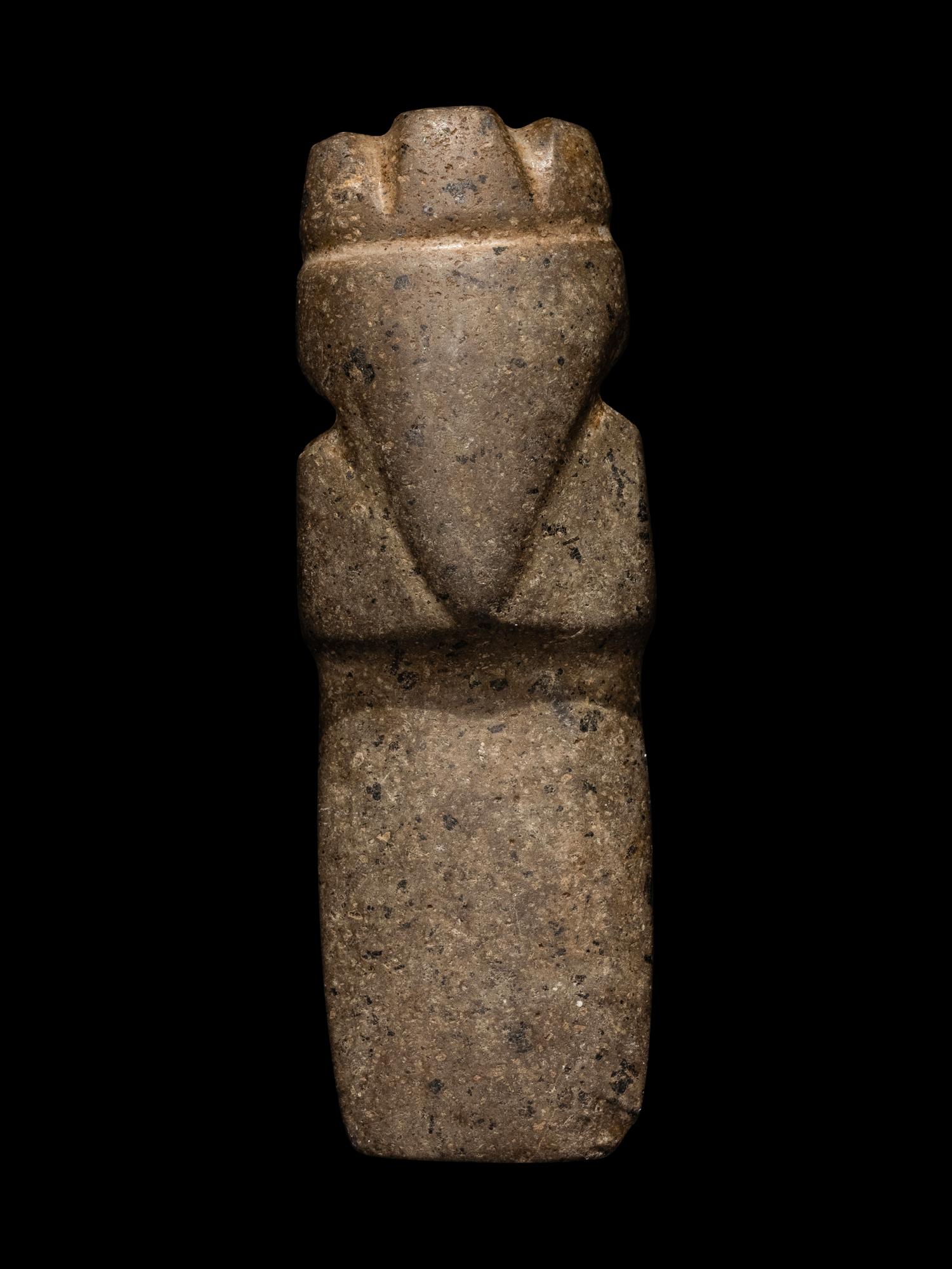 A Nicoya Stone Avian Axe Pendant