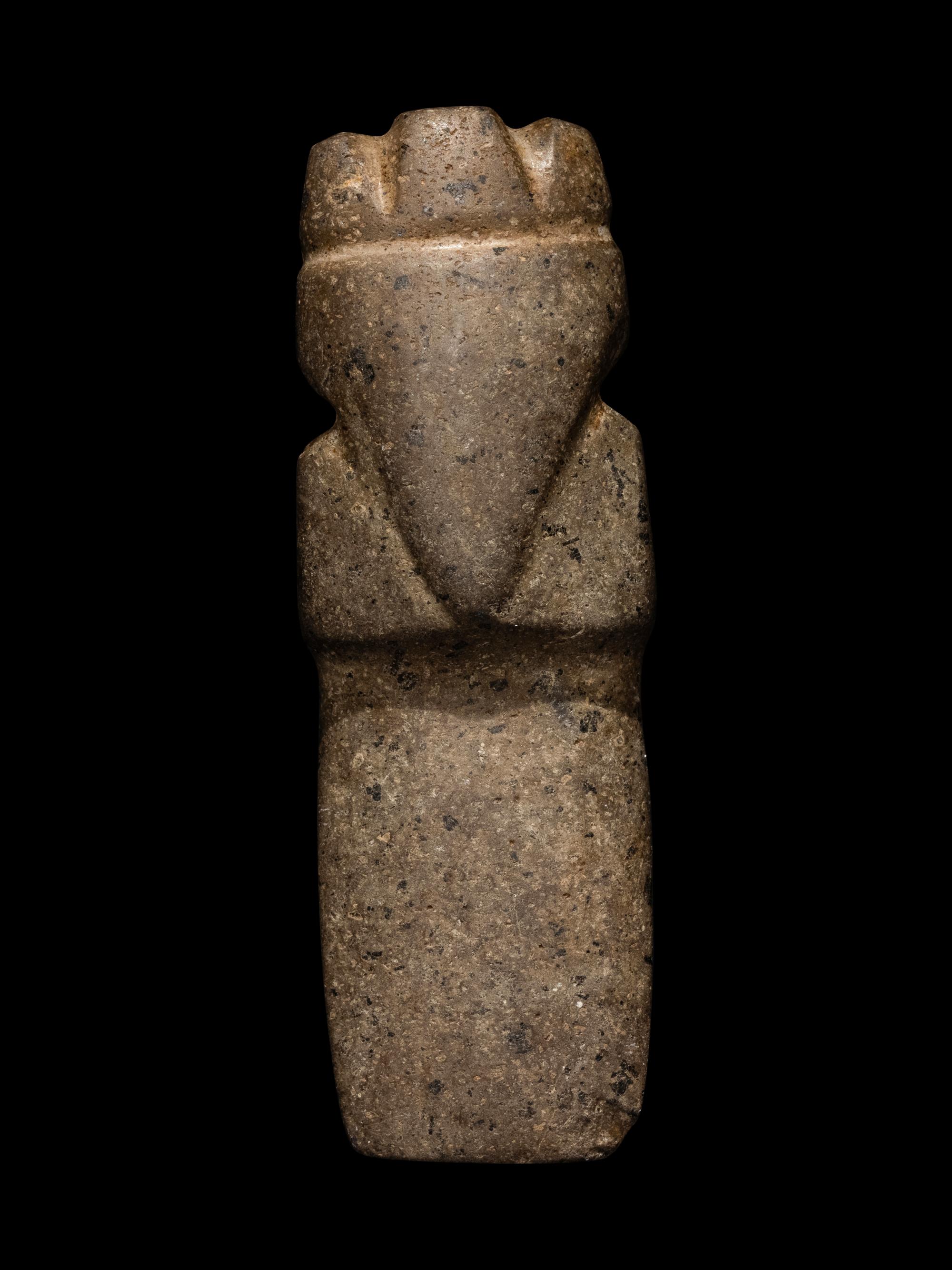 A Nicoya Stone Avian Axe Pendant