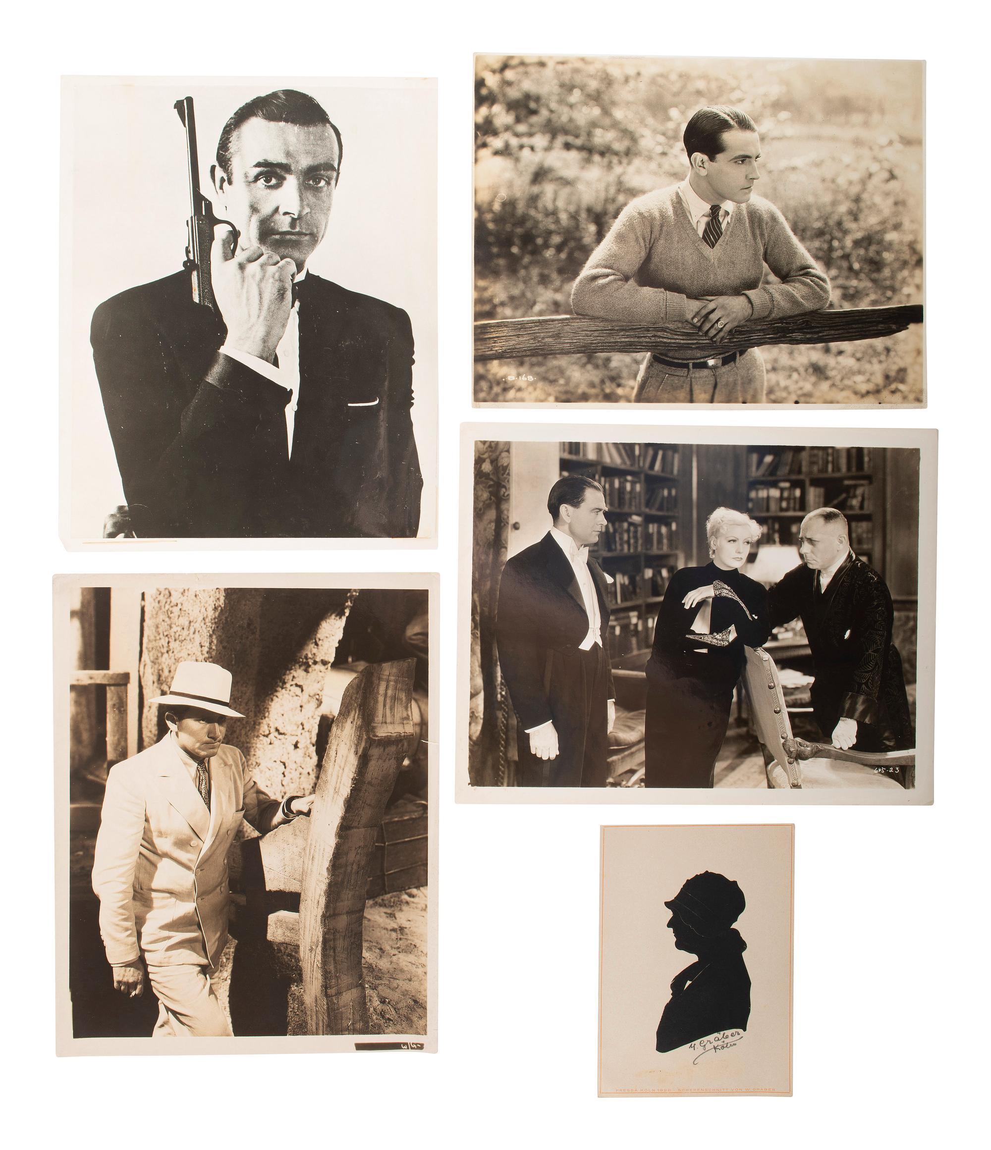 [HOLLYWOOD]. A collection of 110 publicity photographs of leading actors and actresses dating from the 1920s-1970s, including: