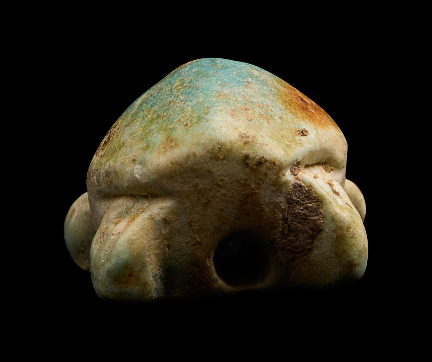 An Egyptian Faience Turtle Bead