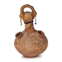 Mojave Three-Spout Figural Pottery Vase