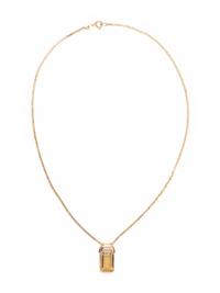 YELLOW GOLD AND CITRINE PENDANT/NECKLACE