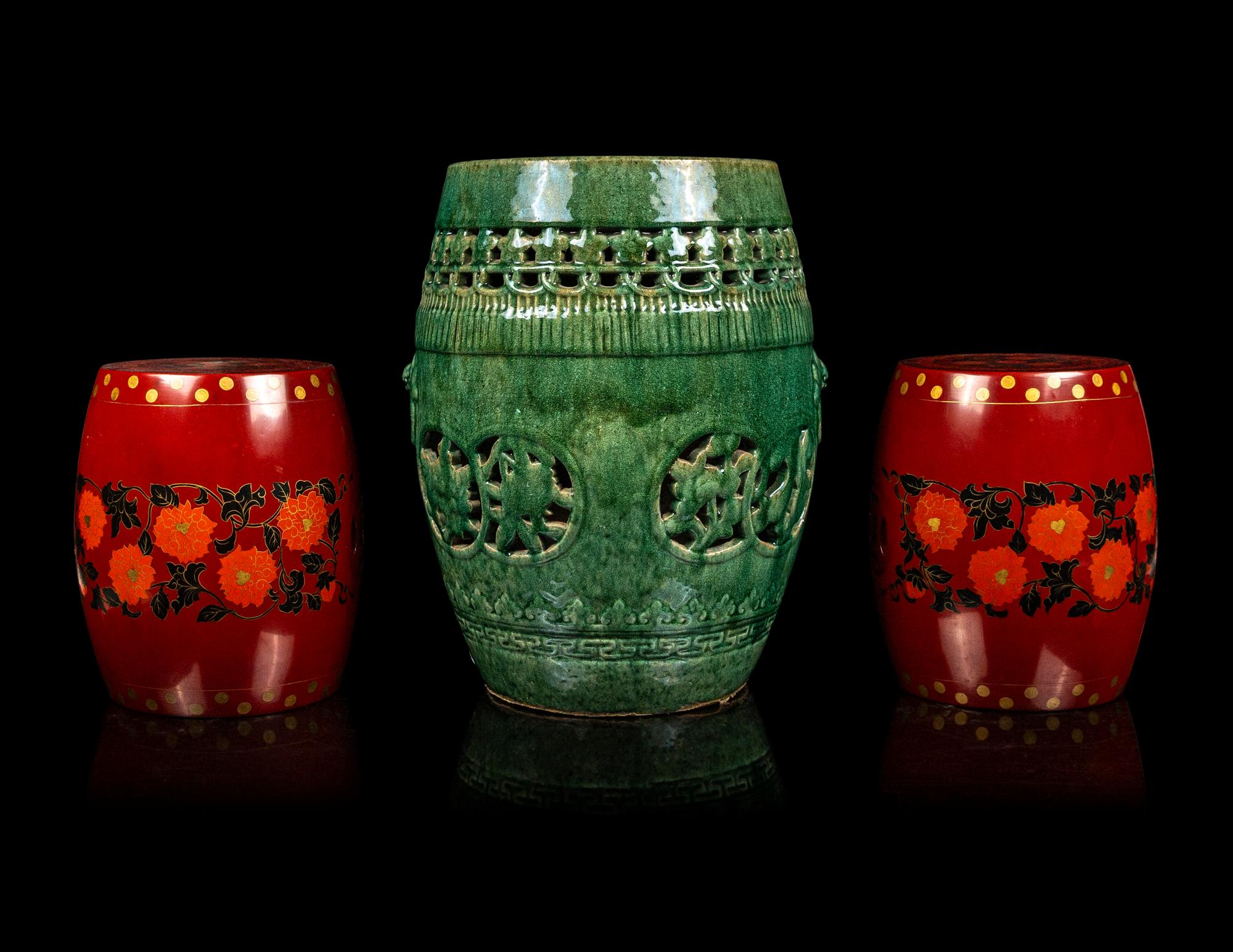 Three Chinese Garden Stools