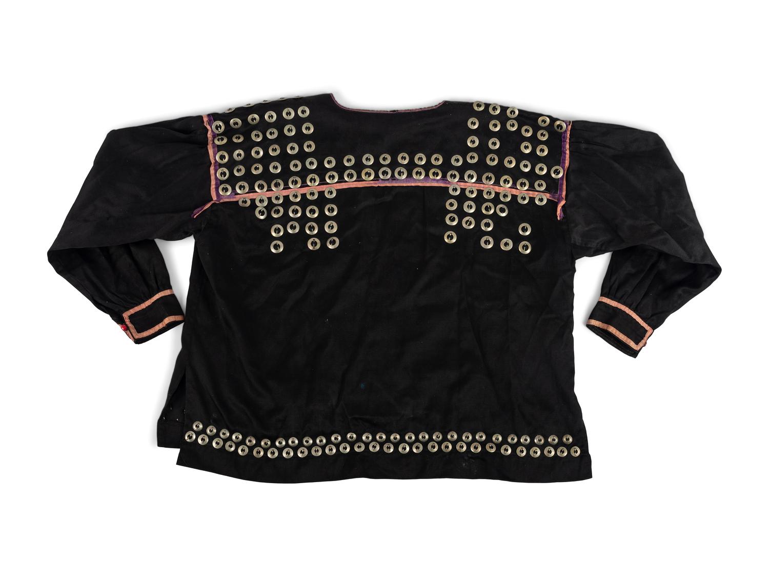 Ho-chunk Ribbon Shirt, with German Silver