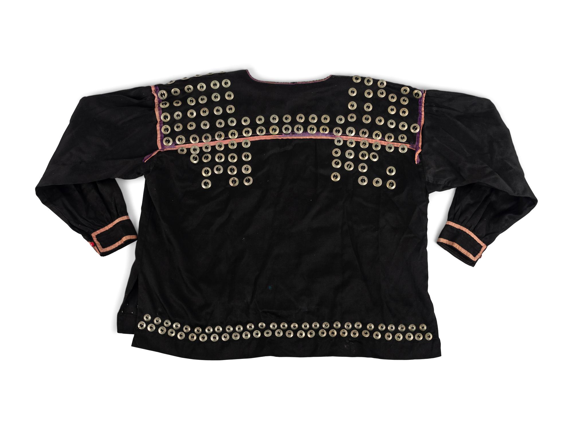 Ho-chunk Ribbon Shirt, with German Silver
