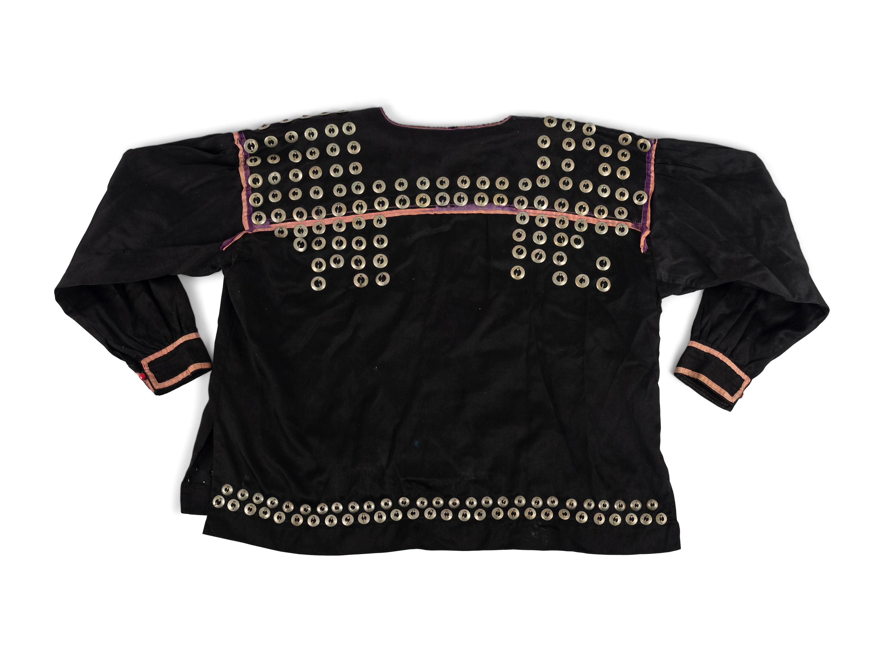 Ho-chunk Ribbon Shirt, with German Silver