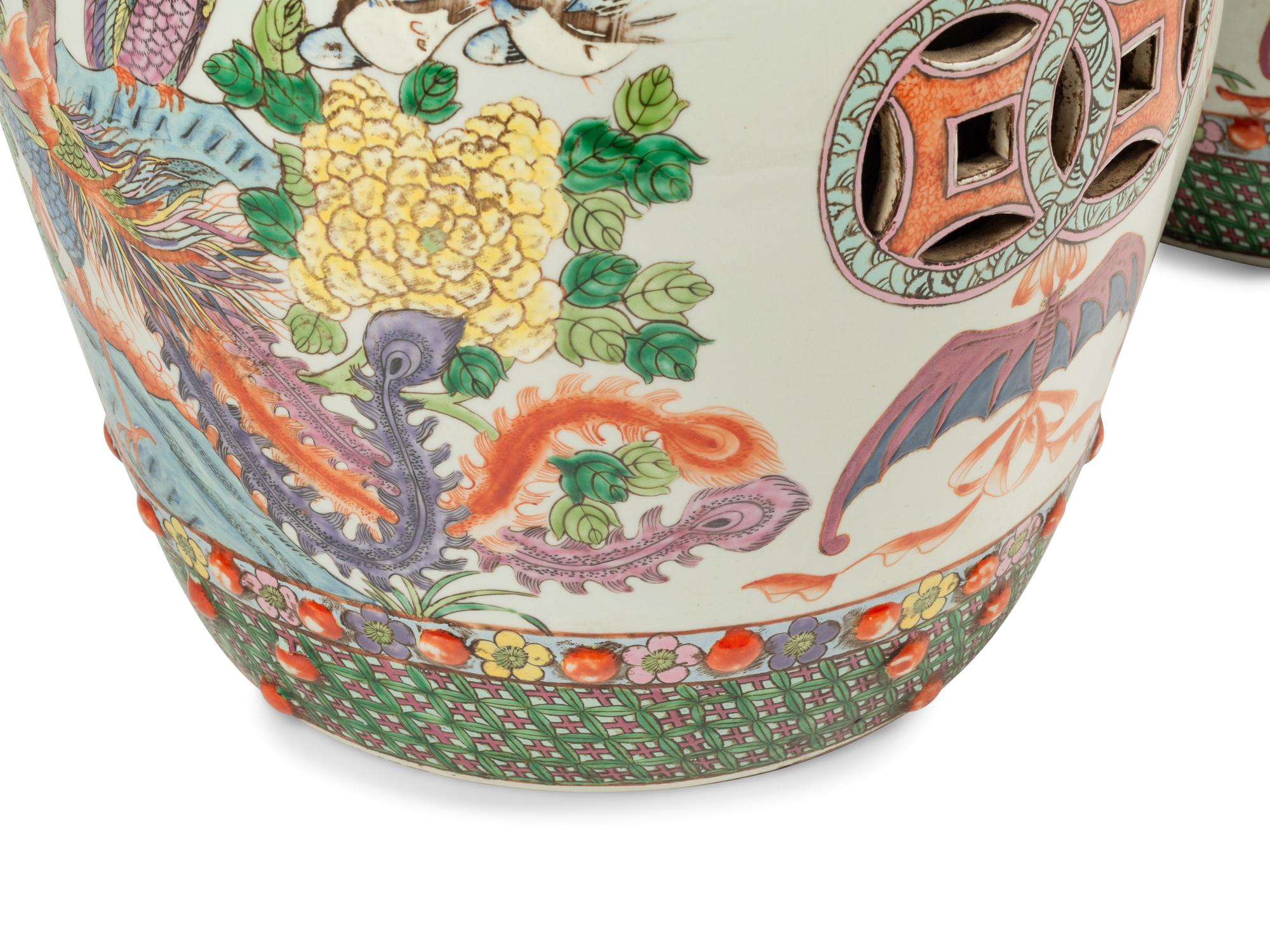 A Pair of Chinese Porcelain Garden Seats