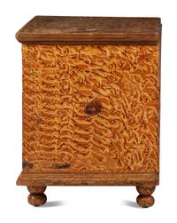 A Country Grain Painted Yellow Poplar Blanket Chest