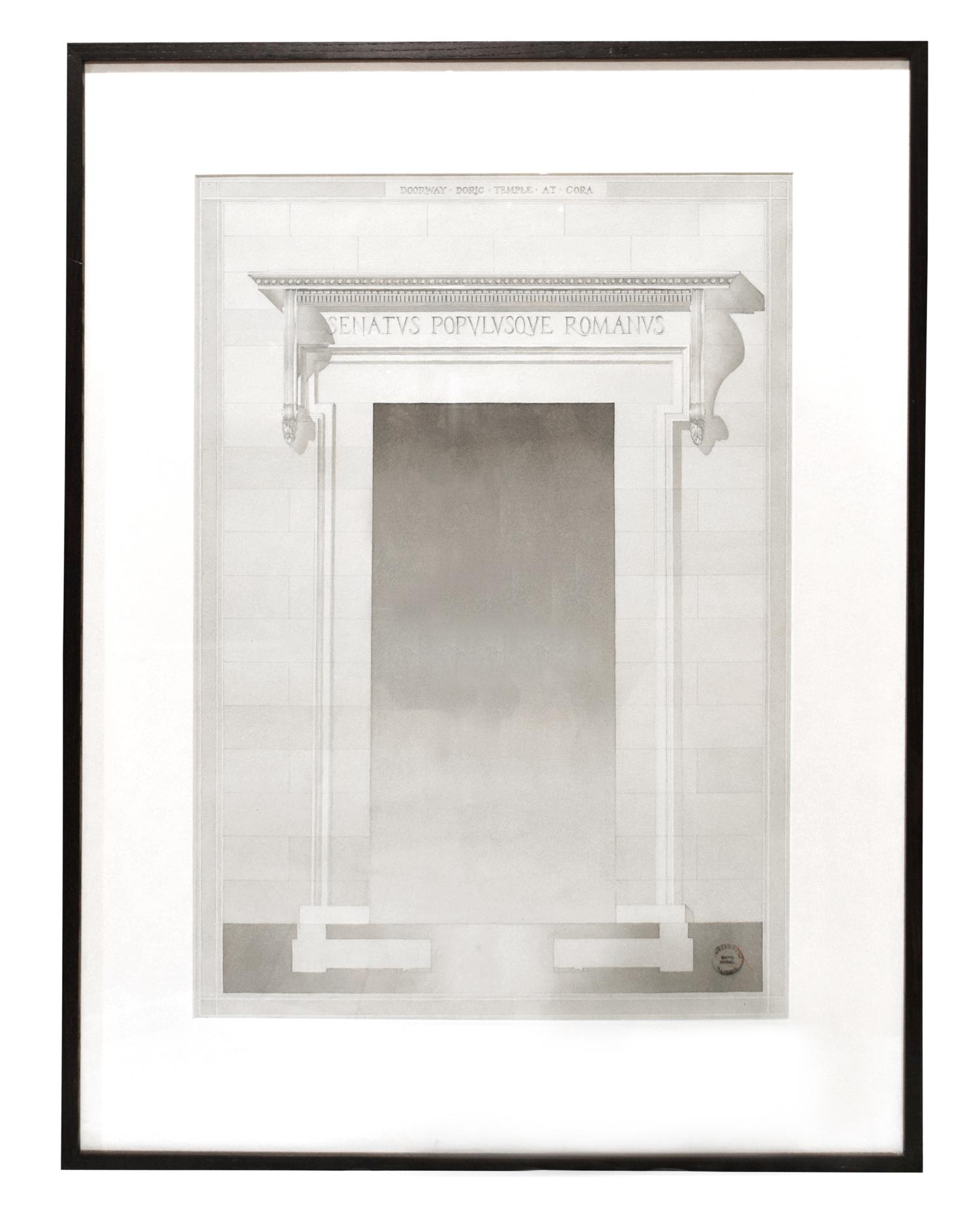 A Set of Four Architectural Drawings from the University of Illinois Architecture Department 32" W x 1.5" D x 41.5" H — United States, Circa 1920