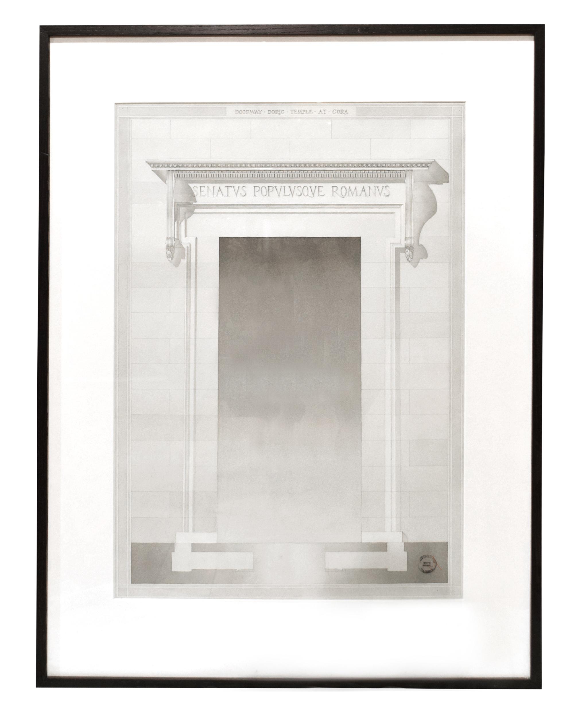 A Set of Four Architectural Drawings from the University of Illinois Architecture Department 32" W x 1.5" D x 41.5" H — United States, Circa 1920