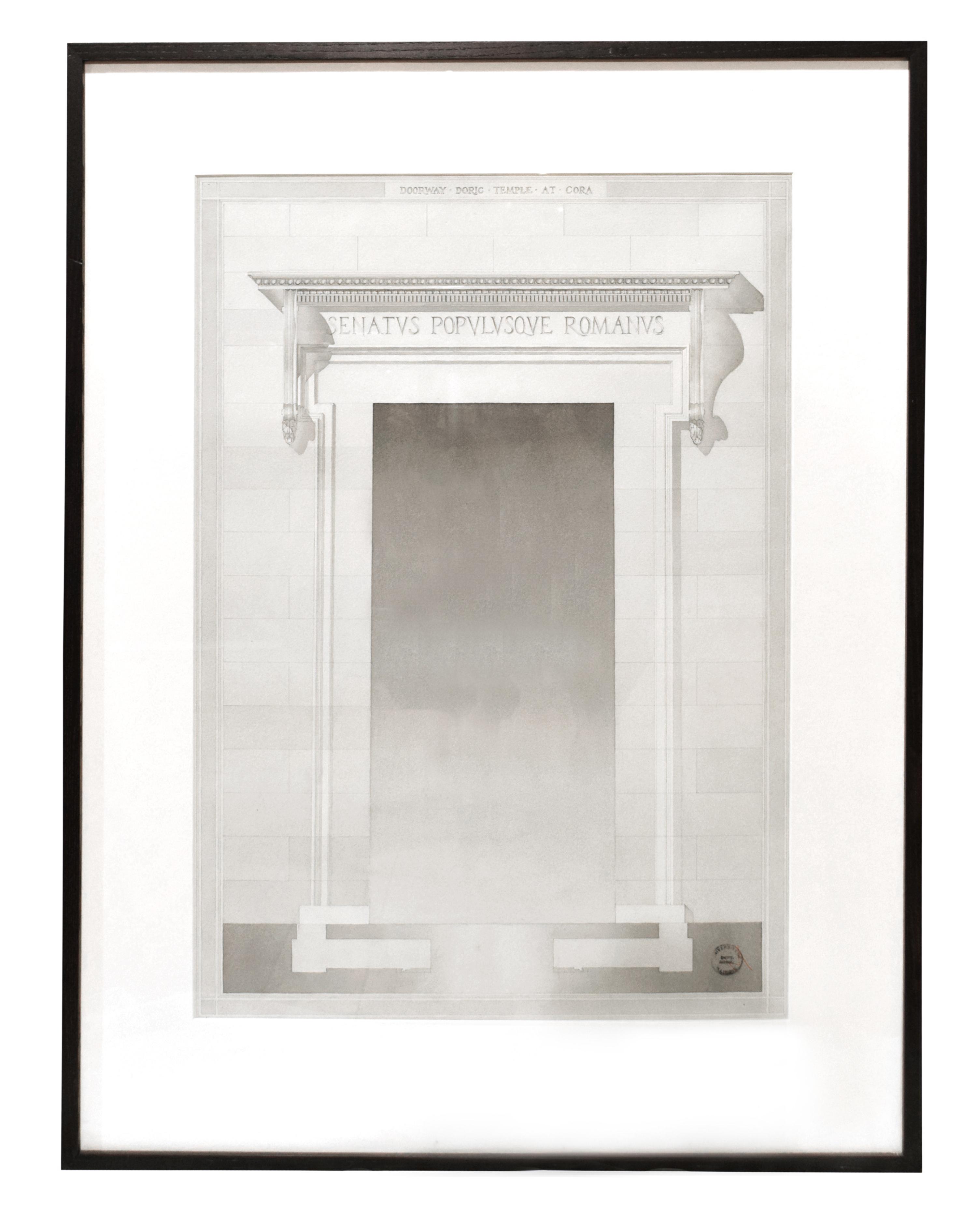 A Set of Four Architectural Drawings from the University of Illinois Architecture Department 32" W x 1.5" D x 41.5" H — United States, Circa 1920