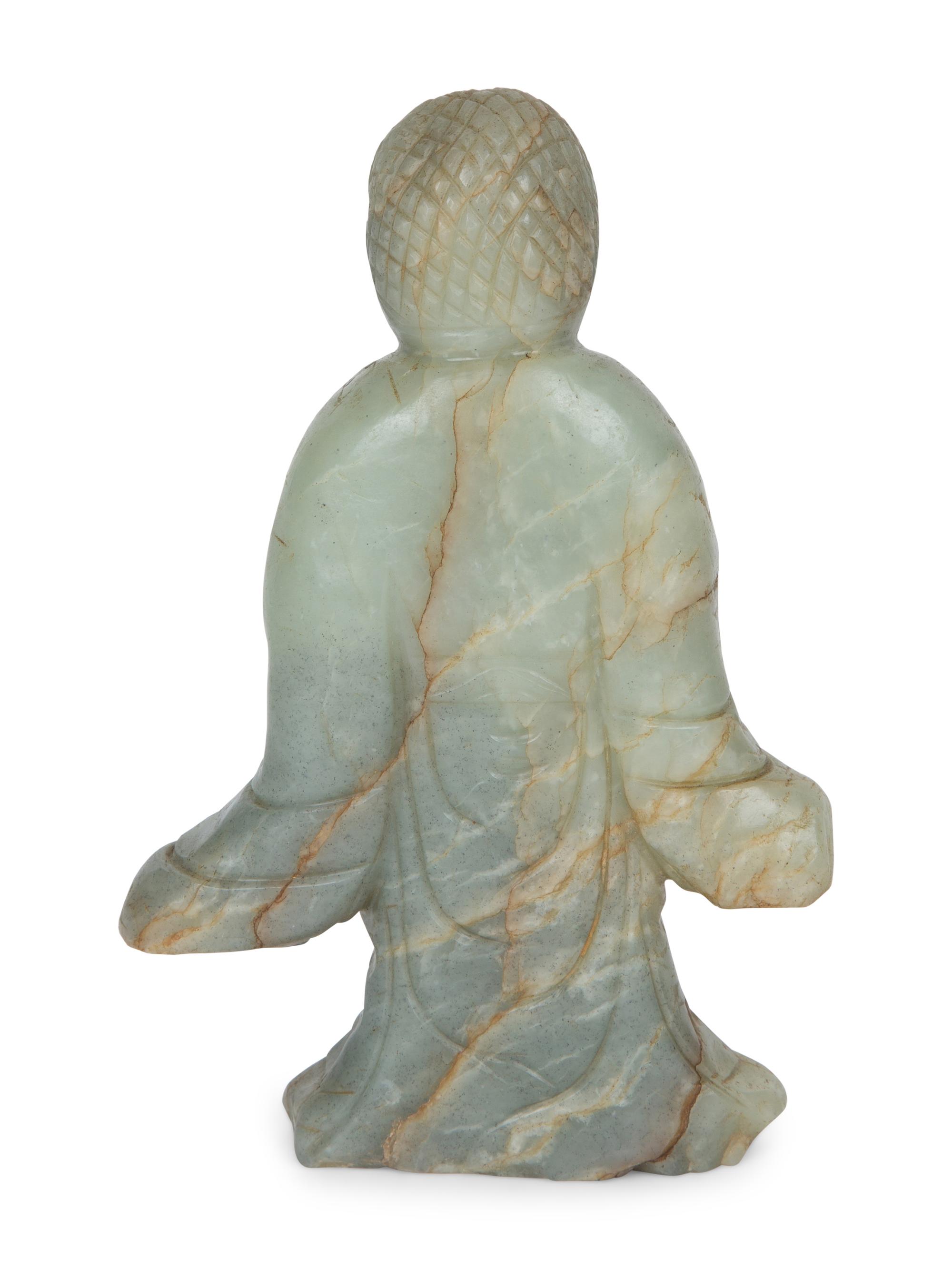A Chinese Carved Jade Monk — 19TH CENTURY