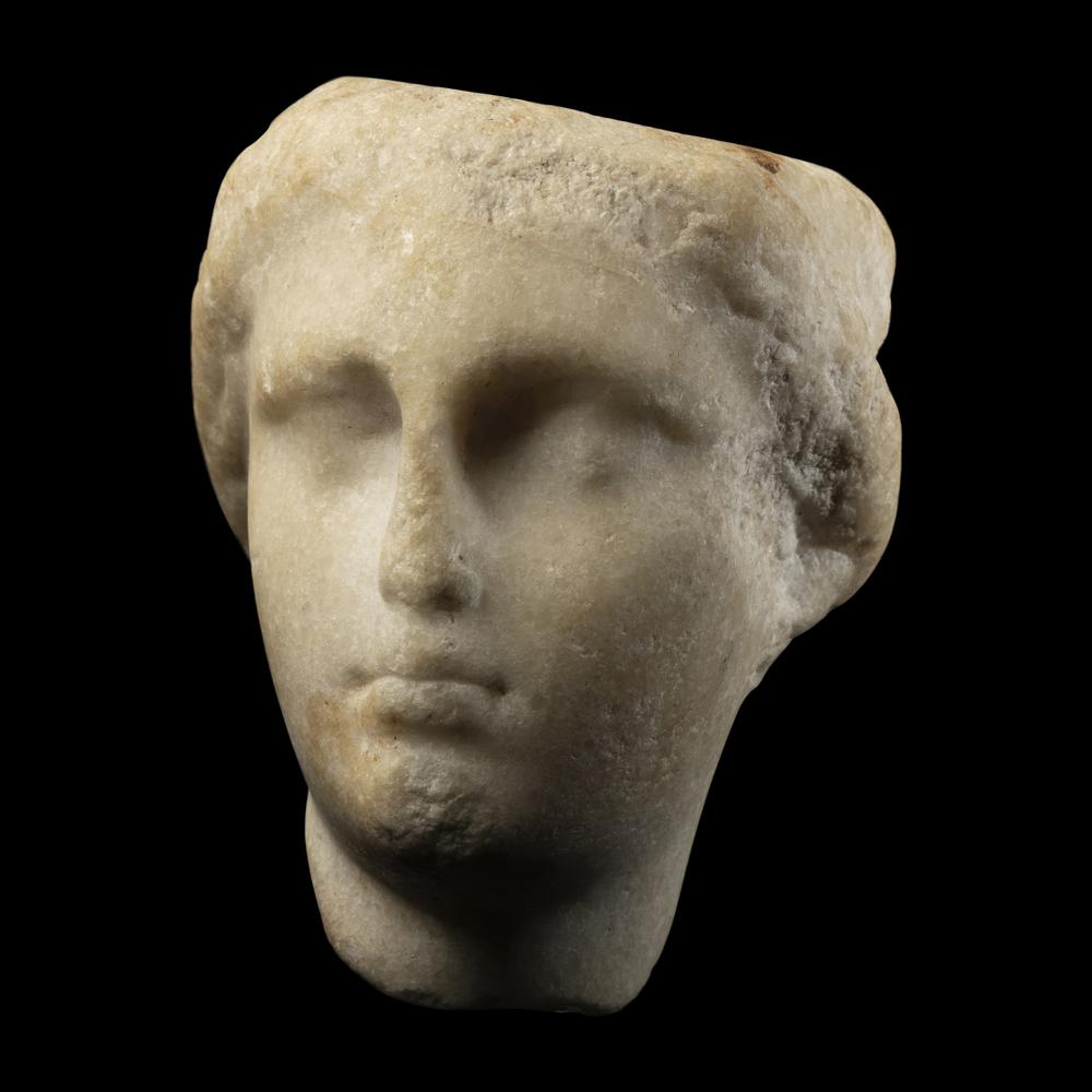 A Roman Marble Head of a Woman