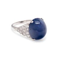 BURMESE SAPPHIRE AND DIAMOND RING