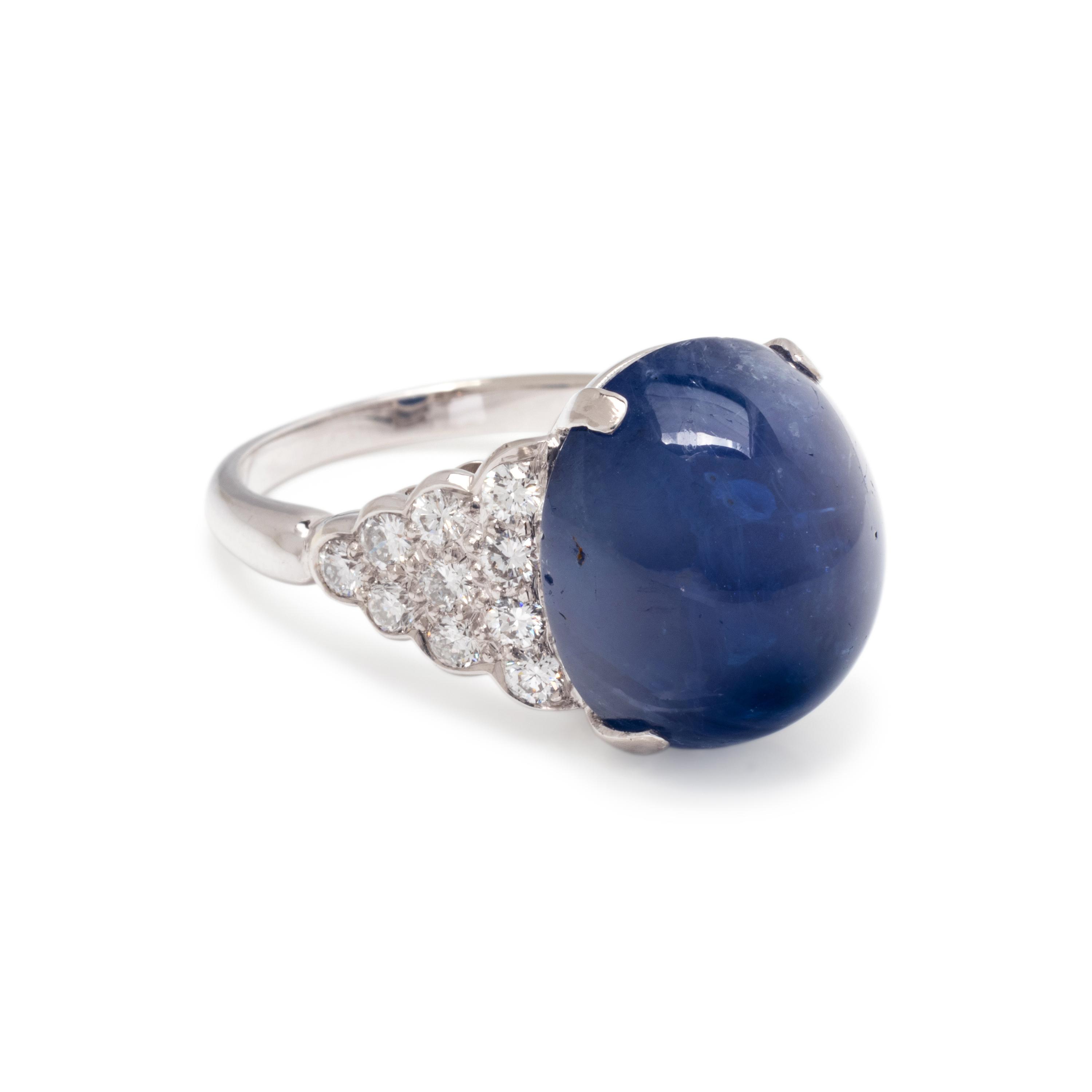 BURMESE SAPPHIRE AND DIAMOND RING