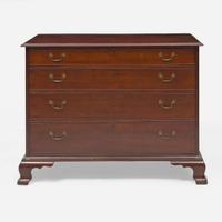 A Chippendale carved cherry chest of drawers New England, possibly Connecticut, late 18th century