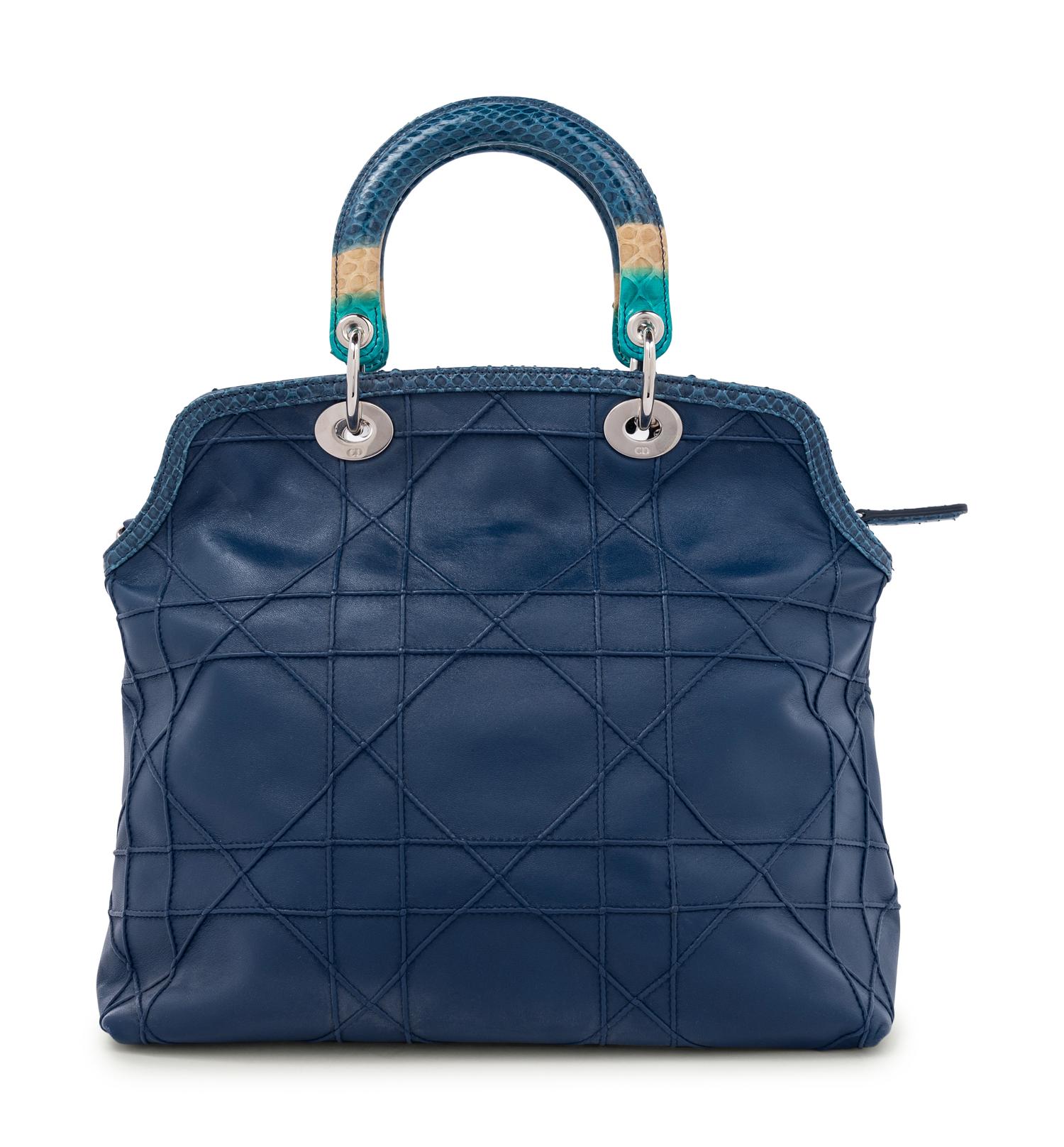 Christian Dior Blue Leather Granville Bag, 2011