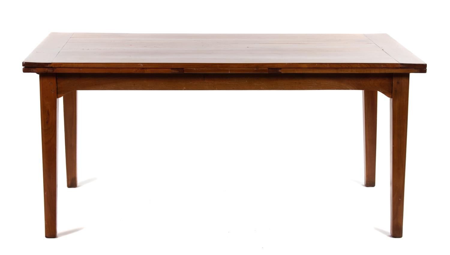 A French Provincial Style Cherrywood Draw-Leaf Table