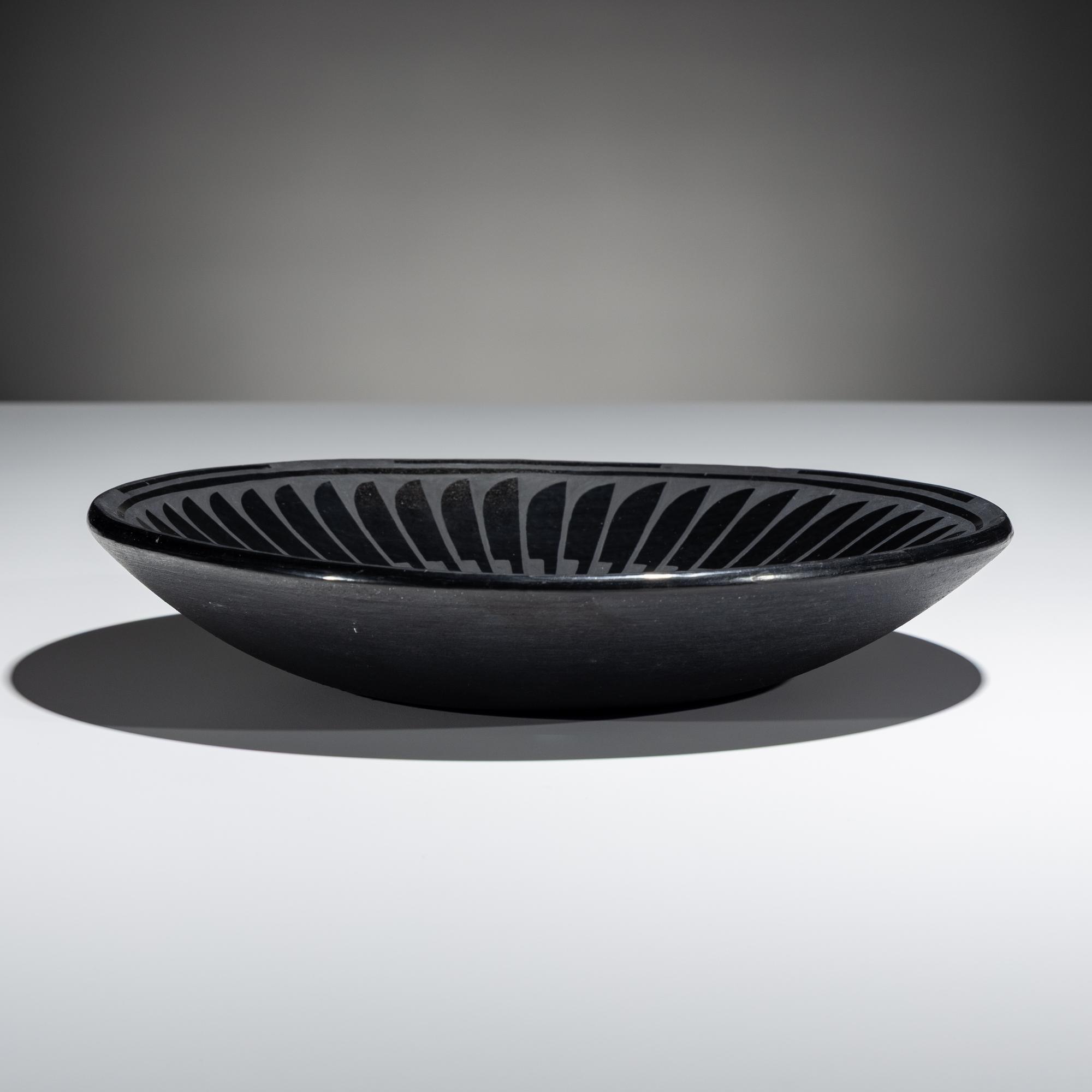 Blackware Pottery Plate
