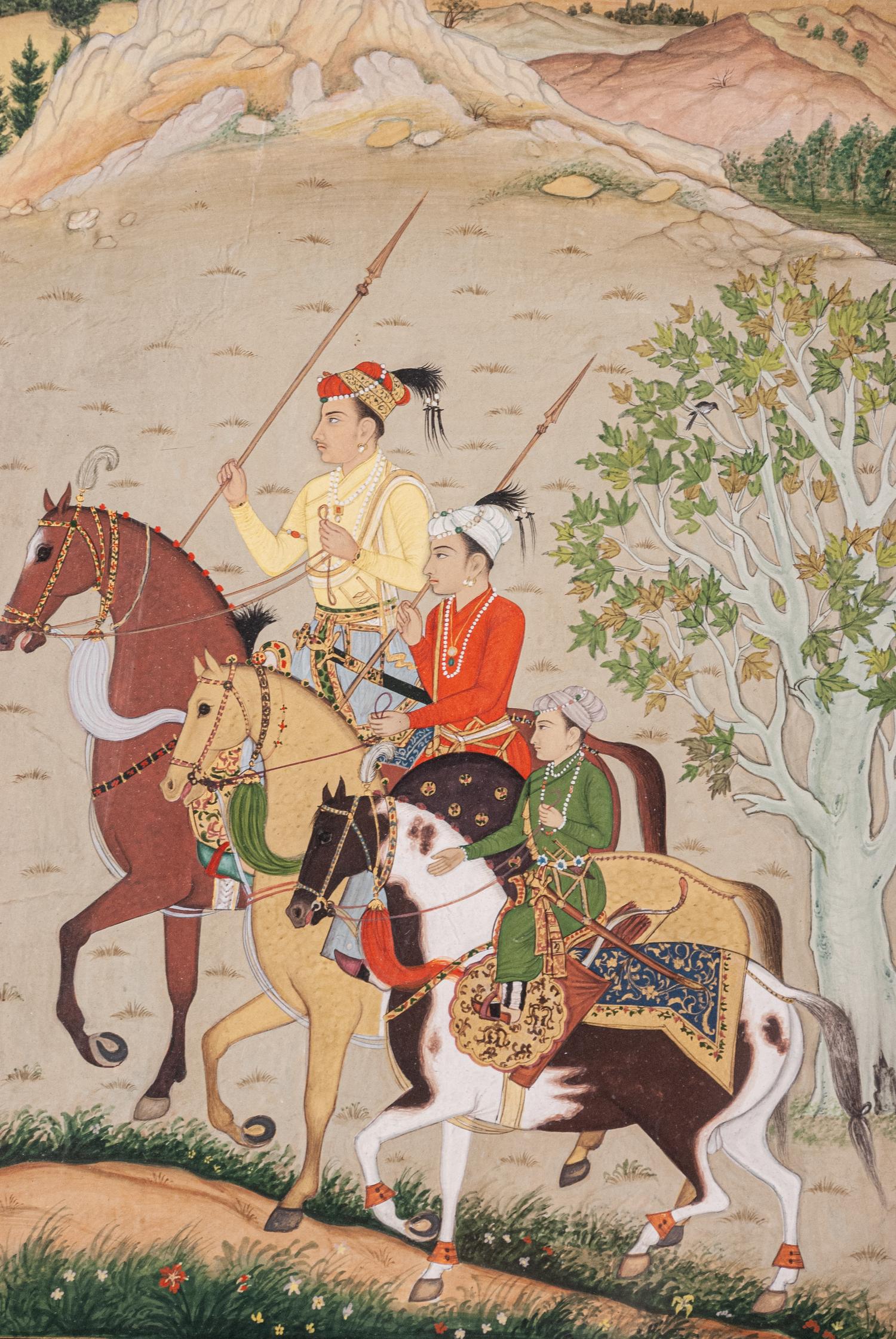 Three Indian Miniature Paintings