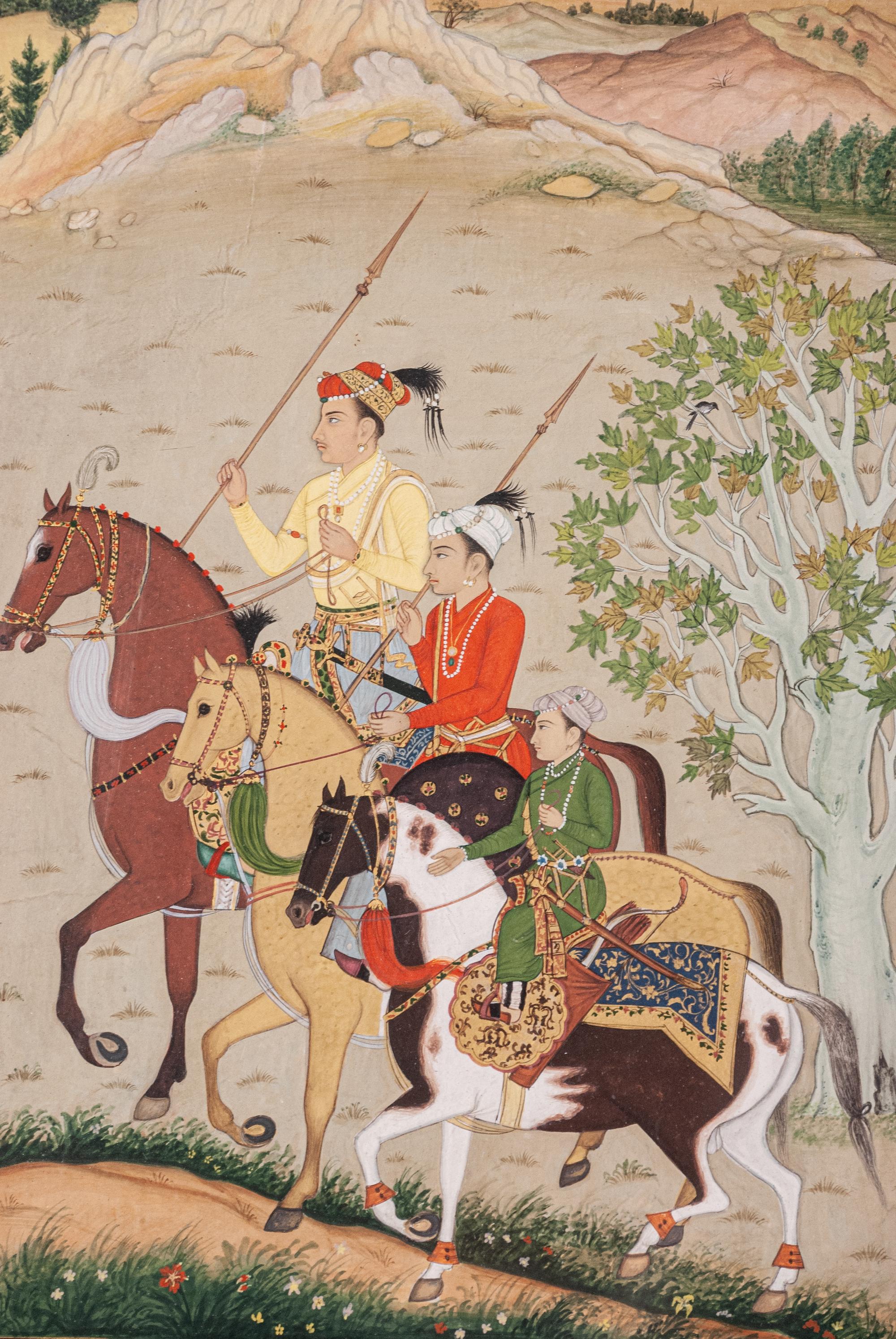 Three Indian Miniature Paintings
