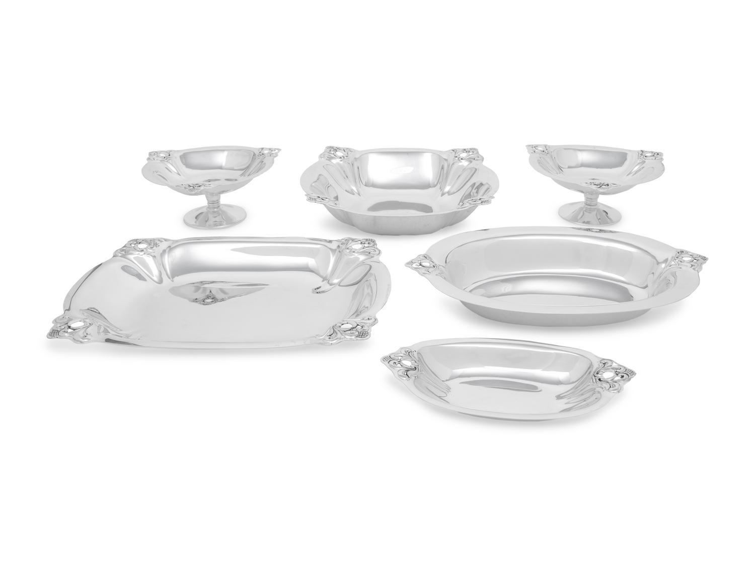 A Group of Six American Silver Serving Articles