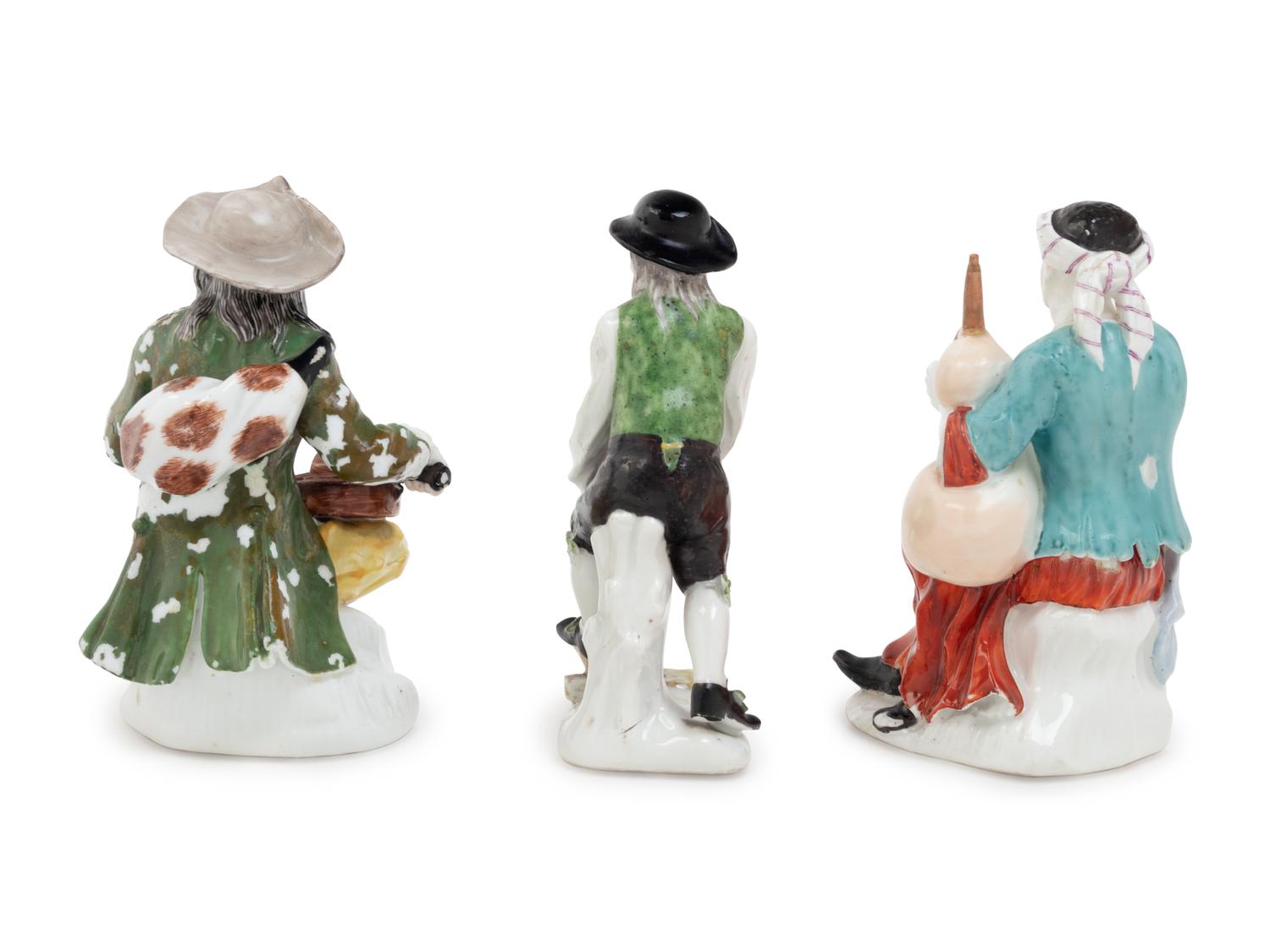 A Group of Three Meissen Porcelain Figures