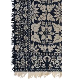 Two Cotton and Wool Jacquard Coverlets