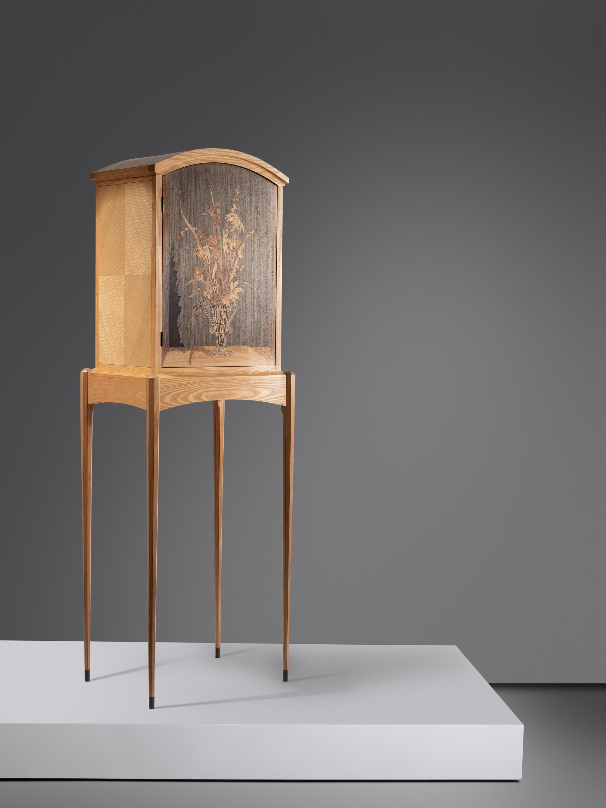 Trompe l'oeil Marquetry Cabinet