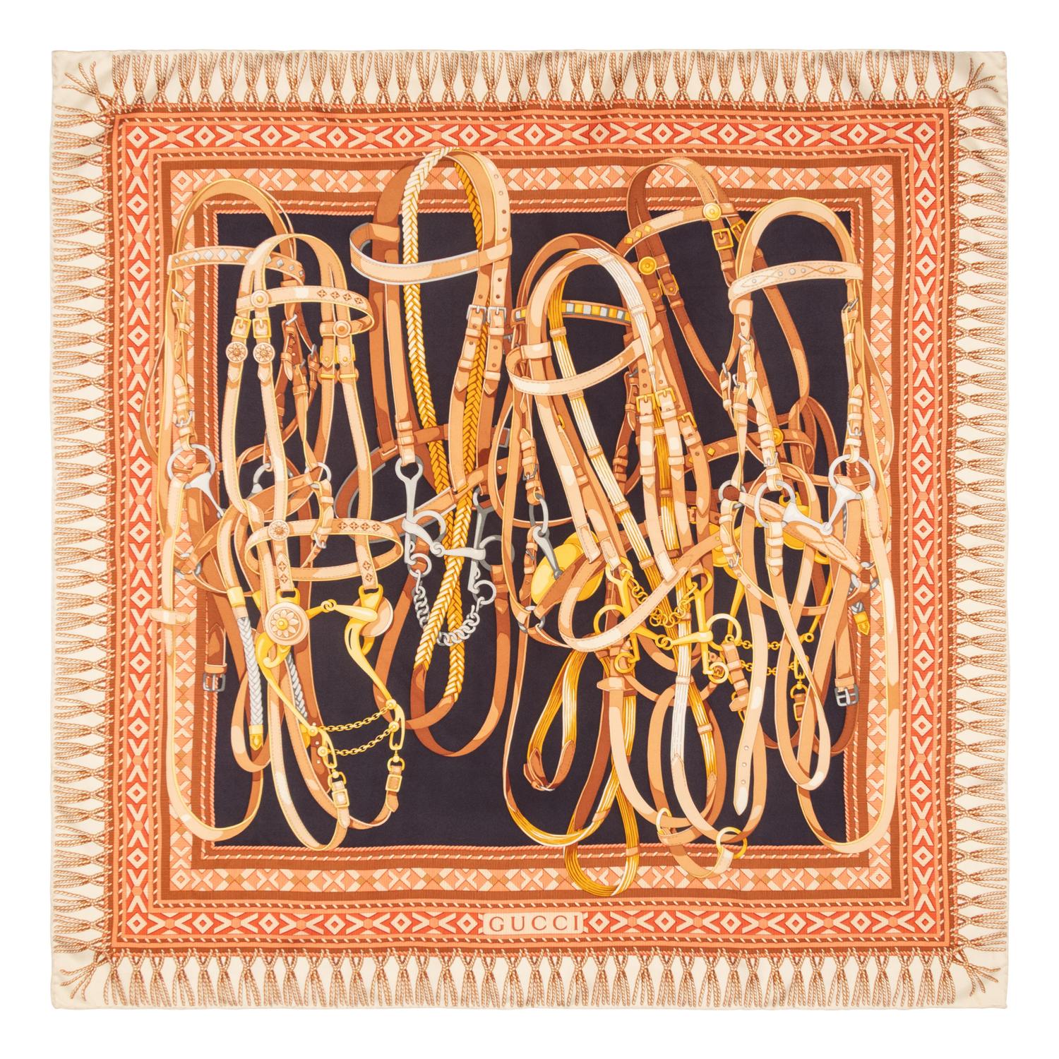 Gucci, Four Printed Silk Scarves