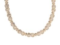 DIAMOND AND YELLOW GOLD INFINITY LINK NECKLACE