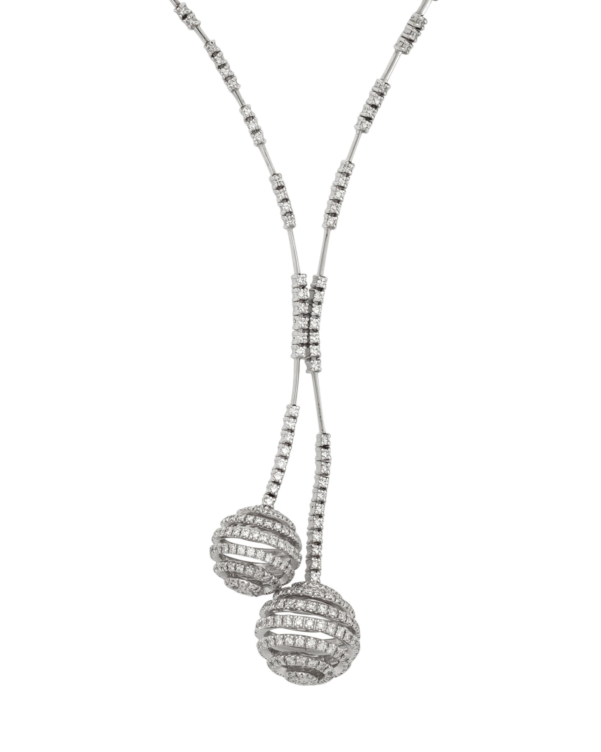 STEFAN HAFNER, WHITE GOLD AND DIAMOND NEGLIGEE NECKLACE