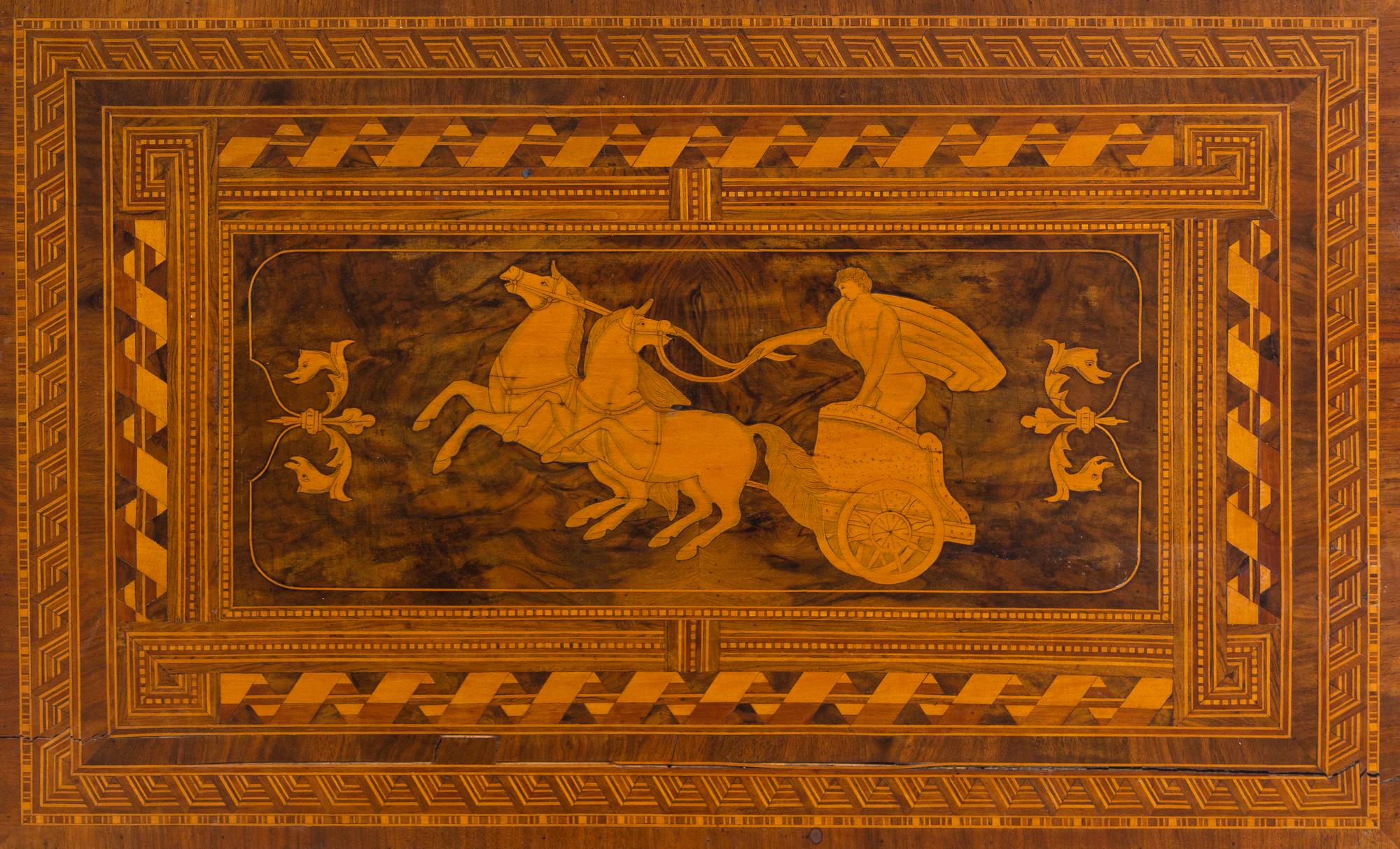 A Pair of Italian Parquetry Occasional Tables