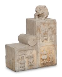 A Pair of Large Chinese Carved Bearing Stones