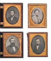 [EARLY PHOTOGRAPHY]. 16 quarter plate daguerreotypes of men, incl. examples by CAHILL and WHITNEY.