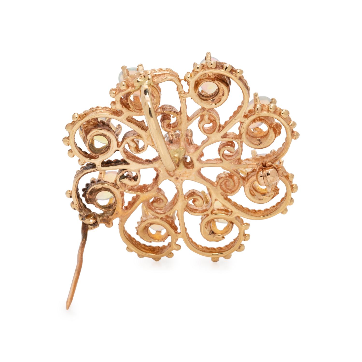 DIAMOND AND OPAL PENDANT/BROOCH