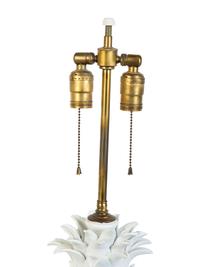 A Pair of Cast Resin Pineapple-Form Table Lamps — 20TH CENTURY