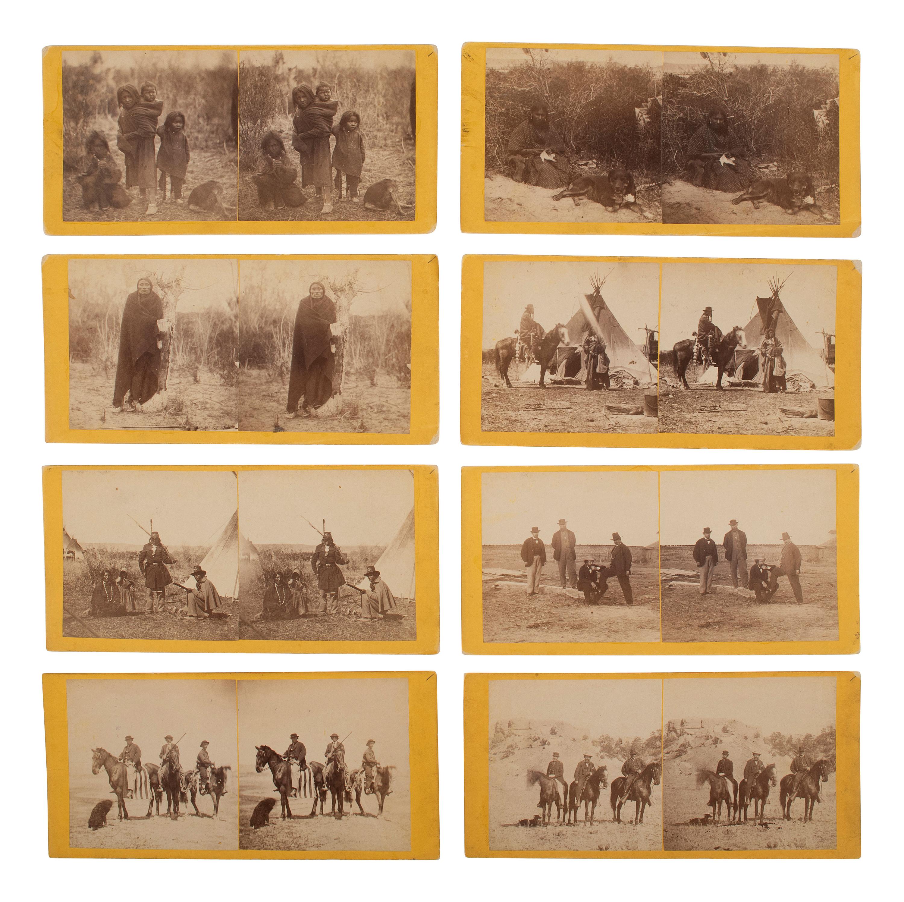 [NATIVE AMERICANS]. GARDNER (1821-1882), Alexander, photographer. An exceptional group of 32 Fort Laramie Treaty stereoviews. Fort Laramie, Wyoming Territory, 1868.