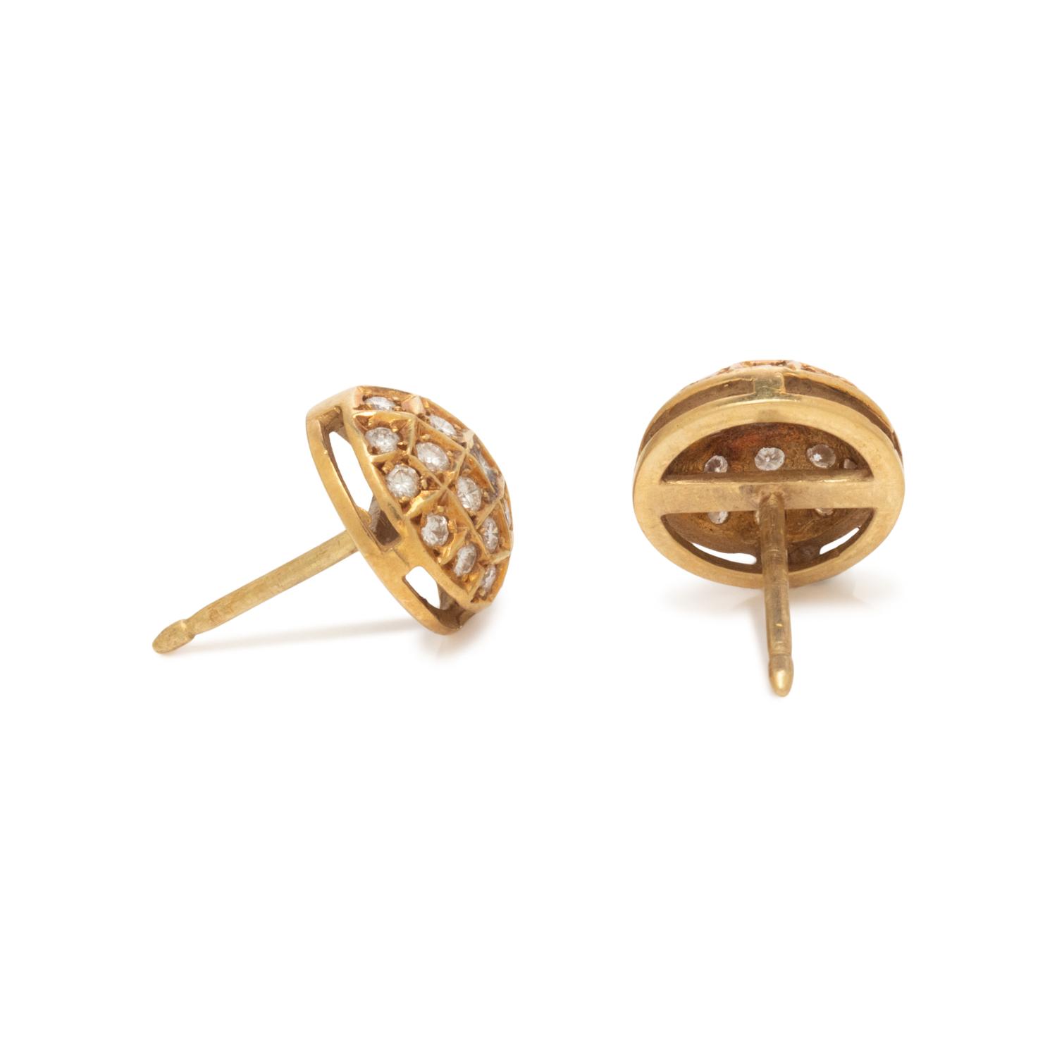 YELLOW GOLD AND DIAMOND EARRINGS