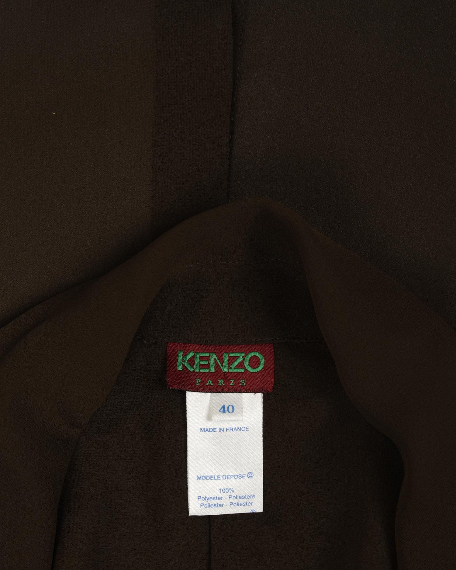 Eight Kenzo Items: One Dress, One Four-Piece Ensemble, One Two-Piece Jacket Ensemble, and One Vest